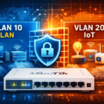IoT eszközök biztonságos elkülönítése MikroTik routeren VLAN-ok és tűzfal segítségével